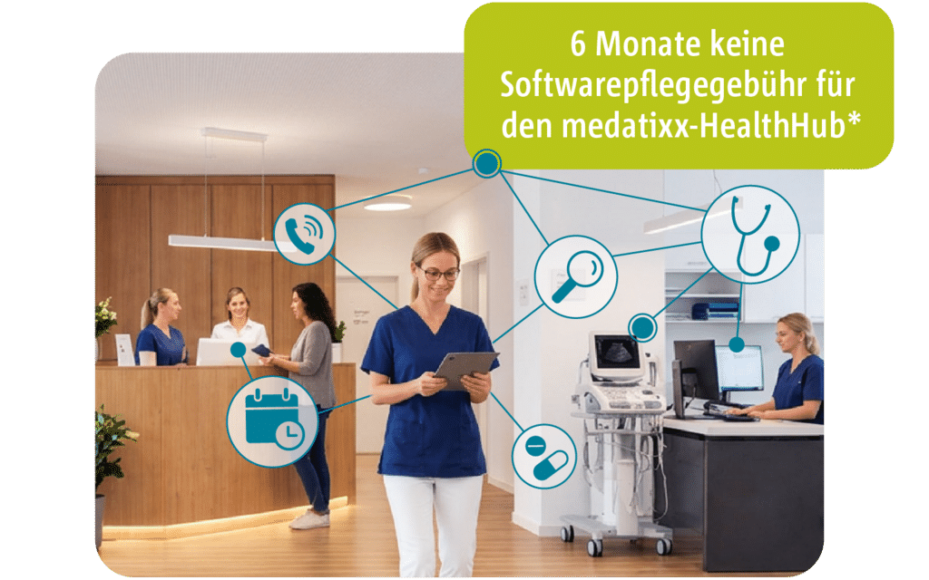 medatixx-Aktion Sicher vernetzt – HealthHub Einstiegsangebot